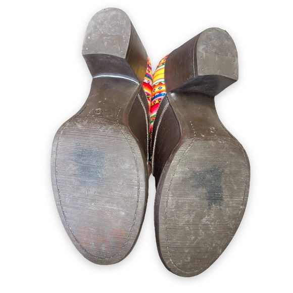 Killasumaq Mister Stenholm Dark Brown Leather Booties Serape Fabric Size EU 39 - Picture 12 of 17